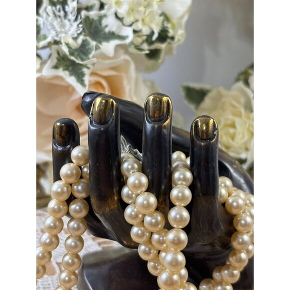 Vintage Metal Jewelry Display Hand – Mid Century Vanity Decor – Bronze Mannequin - Picture 6 of 13